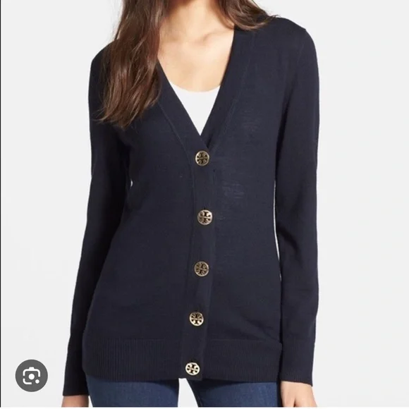 Tory Burch Sweaters Tory Burch Simone Merino Wool Cardigan In